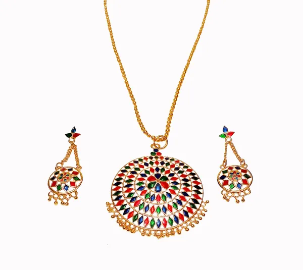 Assamese_Traditional_Gold_Plated_Multi_Colour_Japi_Chain_Jewellery_Set_For_Women